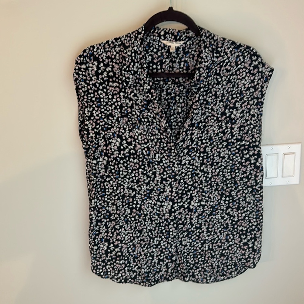Rebecca Taylor silk top flowers